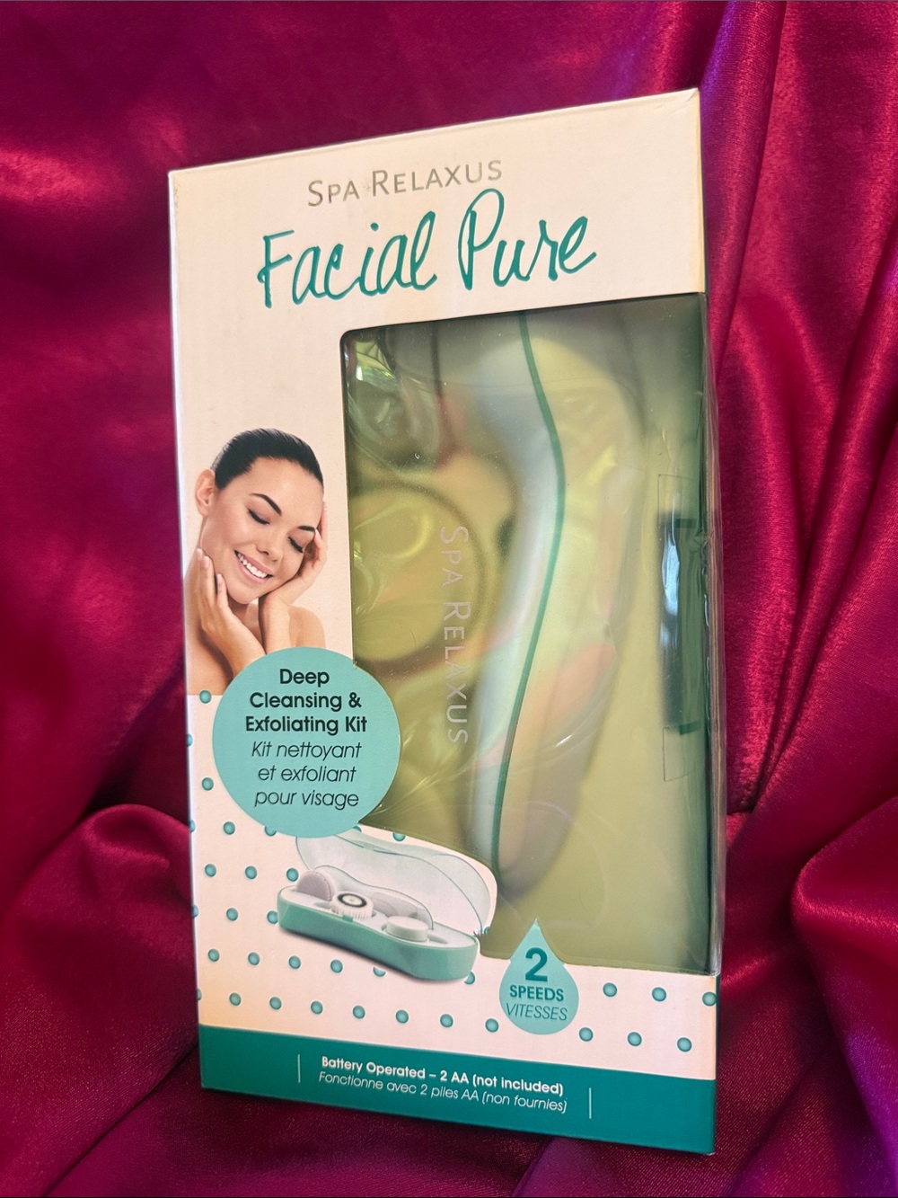 New in box Spa Relaxus Facial Pure Deep Cleansing & Exfoliating Kit - Green
